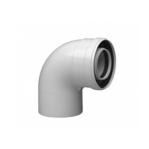 Отвод 90° для коаксиального дымохода Protherm D60/100 мм 